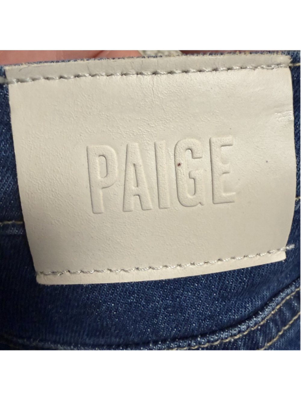 Paige 26 Leenah Ankle Jeans Saint Tropez Wide Leg Frayed Hem EUC Mid Rise $249 - Picture 9 of 10